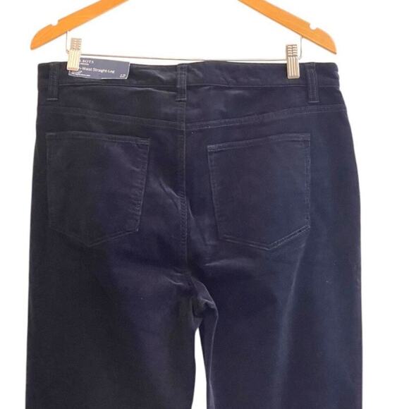Talbots Womens Size 12 High-Rise Straight-Leg Cords in Navy Soft Stretch NWT - Picture 6 of 9